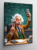 Kanvas Tablo Albert Einstein Çizgi Karakter