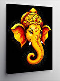 Kanvas Tablo Altın Ganesh Figürü