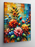 Kanvas Tablo Soyut Çiçek Çizimleri