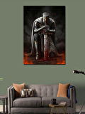 Kanvas Tablo Zırhlı Savaşçı Oturuşu