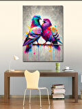Kanvas Tablo Renkli Kuş Aşkı