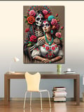 Kanvas Tablo Renkli La Catrina Figürü