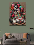 Kanvas Tablo Renkli La Catrina Figürü
