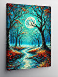 Kanvas Tablo Renkli Nehir ve Orman