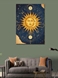 Kanvas Tablo Güneş ve Ay Çizimi