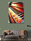 Kanvas Tablo Renkli Piyano Tuşları