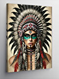 Kanvas Tablo Kızılderili Kadın Figürü