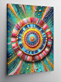Kanvas Tablo Renkli Mandala Çizimi