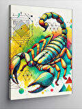 Kanvas Tablo Renkli Akrep Deseni