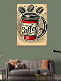 Kanvas Tablo But First Coffee Afişi
