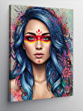 Kanvas Tablo Renkli Hint Kadını