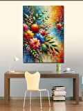 Kanvas Tablo Renkli Çiçek Buketi