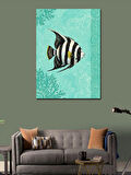 Kanvas Tablo Zebra Balığı ve Deniz Yeşili