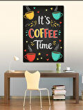 Kanvas Tablo It’s Coffee Time ve Renkli Fincanlar