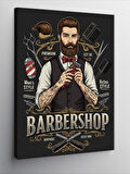 Kanvas Tablo Barber Shop ve Retro Berber Posteri
