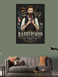 Kanvas Tablo Barber Shop ve Retro Berber Posteri