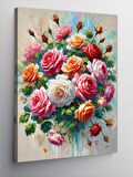 Kanvas Tablo Renkli Çiçek Buketi ve Bahar