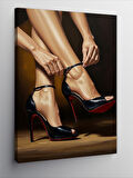 Kanvas Tablo Topuklu Ayakkabılar ve Zarafet