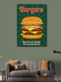Kanvas Tablo "Burgers" ve Lezzet Posteri