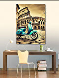 Kanvas Tablo Colosseum ve Retro Vespa