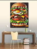 Kanvas Tablo Dev Burger Ve Malzemeler