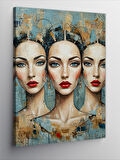 Kanvas Tablo Soyut Kadın Portreleri