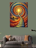 Kanvas Tablo Spiral Merdiven Ve Işık