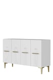 KA1215BG İDA Konsol ve Tv Sehpası Beyaz-Gold 120cm