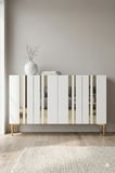 KA1230BG MİA Konsol ve Tv Sehpası Beyaz-Gold 120cm