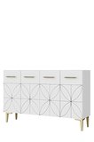 KA1234BG ELİZ Konsol ve Tv Sehpası Beyaz-Gold 120cm
