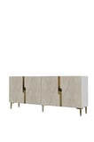 KA1528BTG EVVA Konsol ve Tv Sehpası Beyaz-Traverten-Gold 150cm