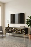 TSA1237AG LEM Tv Sehpası Antrasit-Gold 120cm