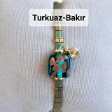 Datça Miyuki Tila Bileklik Gündüz - Turkuaz Bakır