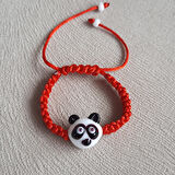 Murano Panda Çocuk Makrome Bileklik