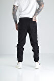 Siyah Kot Jogger Pantolon