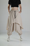 Oversize Şalvarlı Bej Jogger Pantolon