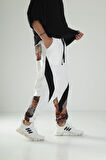 Etnik Desenli Gabardin Jogger Pantolon