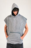 Premium Kapüşonlu Gri Sweat