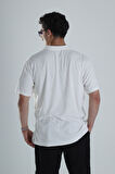 Erkek Beyaz T-Shirt Dokuma Kumaş