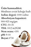 1000 İodine Hindistan Cevizi Kabuğu (Coconut) Bazlı Aktif Karbon 500 Gr