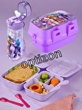 OPTİZON KUROMİ DESENLİ Çocuk İlkokul Okul Çantası + Termal Beslenme Çantası + Kalemlik