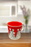 KEDİ FİGÜR BASKILI KERAMİKA Fincan Bardak Mug Seramik  Kahve Kupası