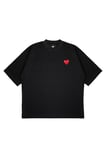 Unisex Oversize COMME DES GARÇONS BASIC Baskılı Boxy Fit Kalın Kumaşlı (240gsm) T-shirt