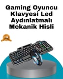 Mekanik Oyuncu Seti – LED Işıklandırma ve Ergonomik Mouse