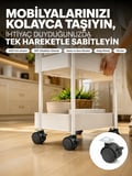 4’lü Kilitli Tekerlek Ayak 4 cm Sessiz ve Dayanıklı