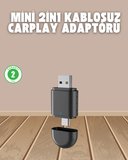 Kablosuz CarPlay Adaptörü – USB-A & Type-C Uyumlu Hızlı Bağlantı Cihazı
