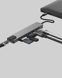 Alüminyum Kasalı MacBook USB-C Hub – 4K HDMI USB 3.0 SD/TF Kart Girişi PD Şarj