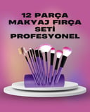 12 Parça Yumuşak Kıllı Makyaj Fırçası Seti Yüz ve Göz Makyajına Uygun Prof