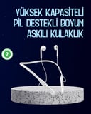 USB Şarjlı Uzun Ömürlü Boyun Askılı Bluetooth Kulaklık