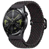 ALLY 22MM Gear S3 Watch 4 -Gt2 GT2E 46MM Japon Tokalı Elastik Kayış Kordon-(5775)